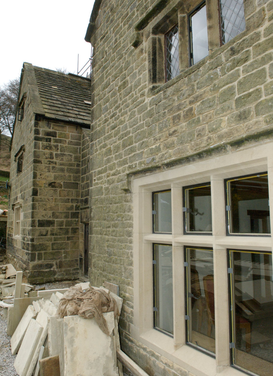 Offerton Hall - Hathersage - East elevation during construction L1